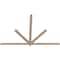Ekena Millwork Kennewick Smooth Timber Gable Bracket, Douglas Fir, 96"W x 64"H x 1 1/2"D x 3 1/2"F, 16/12 Pitch GBW096X64X0204KEN00SDF - alternate 3